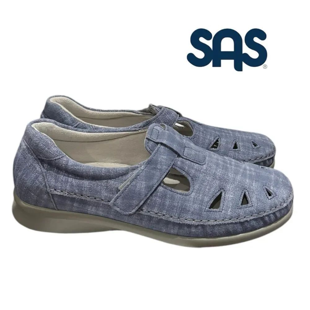 SAS Women's Blue Jay Roamer T-Strap EZ Strap Walking Shoes Loafers 9.5 9.5WW